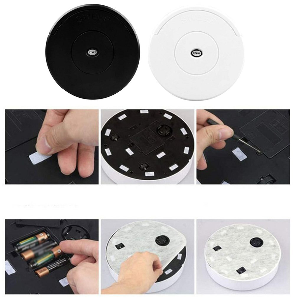 Household mini automatic wireless vacuum cleaner Automatic sweeper Mechanical collision Clean home Furniture