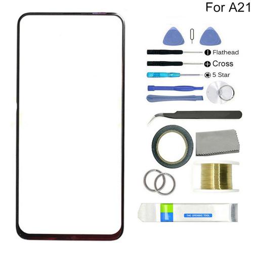 Suitable for Samsung Galaxy A21 A31 A41 replacement screen front glass lens repair kit touch screen glass + repair tool: A21