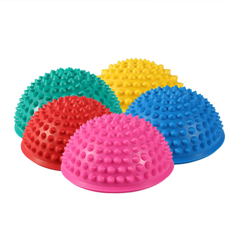 Duurzaam Pvc Spiky Half Ronde Massage Bal Trigger Punt Hand Voet Pijnbestrijding Fitness Fascia Oefening Yoga Bal Gezondheidszorg tool