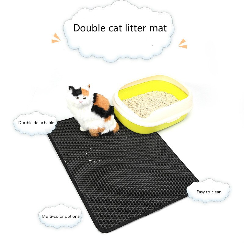 Waterdichte kattenbakmat voor huisdieren, eva dubbele kattenbakvulling, reinigingsproducten voor kattenbakmatten