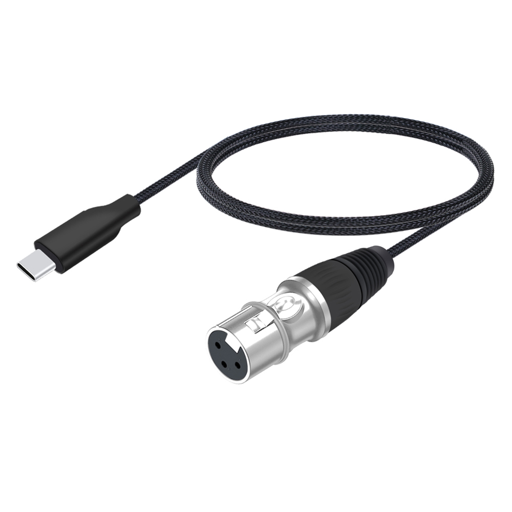 Kabel USB C robić XLR, adapter konwerter XLR robić USB C, kabel stereofoniczny USB typu C robić 3-pinowego XLR męskiego/żeńskiego wyjścia robić wzmacniacza, głośnika: Fuksja / 1.5 m