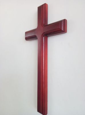 Croix chrétienne en bois massif croix en bois décoration de la maison suspendus main murale 31 cm
