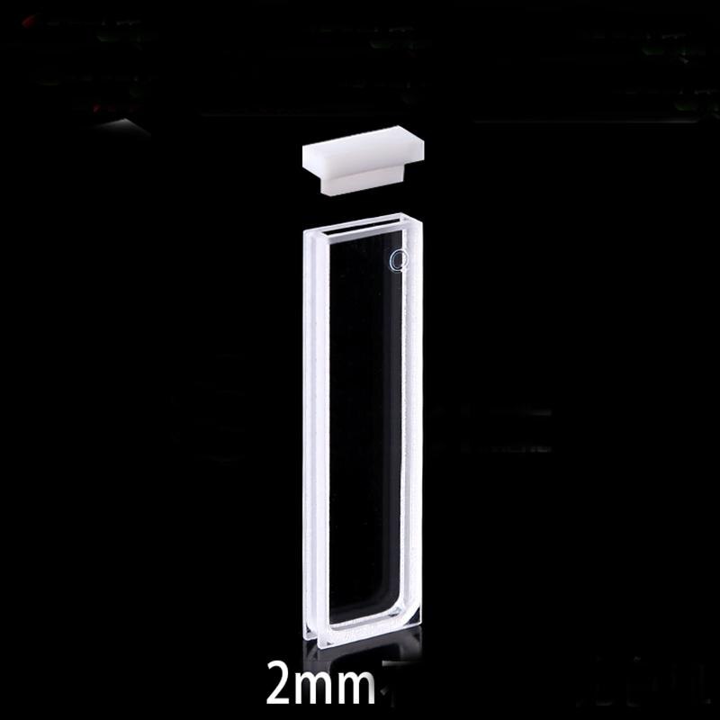 2mm Path Length JGS1 Quartz Cuvette Cell With PTFE Lid For Uv Spectrophotometers