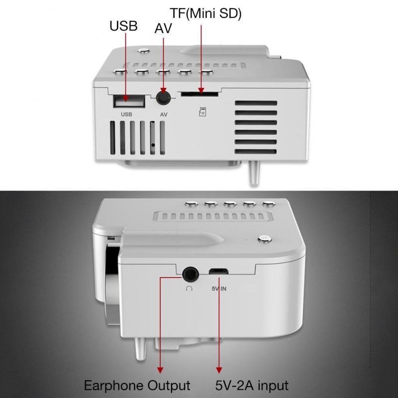 UC28C Mini Portable Family LED Micro Mobile Phone Video Projector Home Theater Mini Projector
