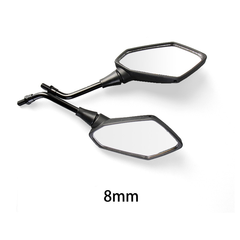 2 stks/paar Universele 8mm 10mm Motorfiets Spiegel Scooter E-Bike Achteruitkijkspiegels Elektromobiel Achterkant Bolle Spiegel: Goud