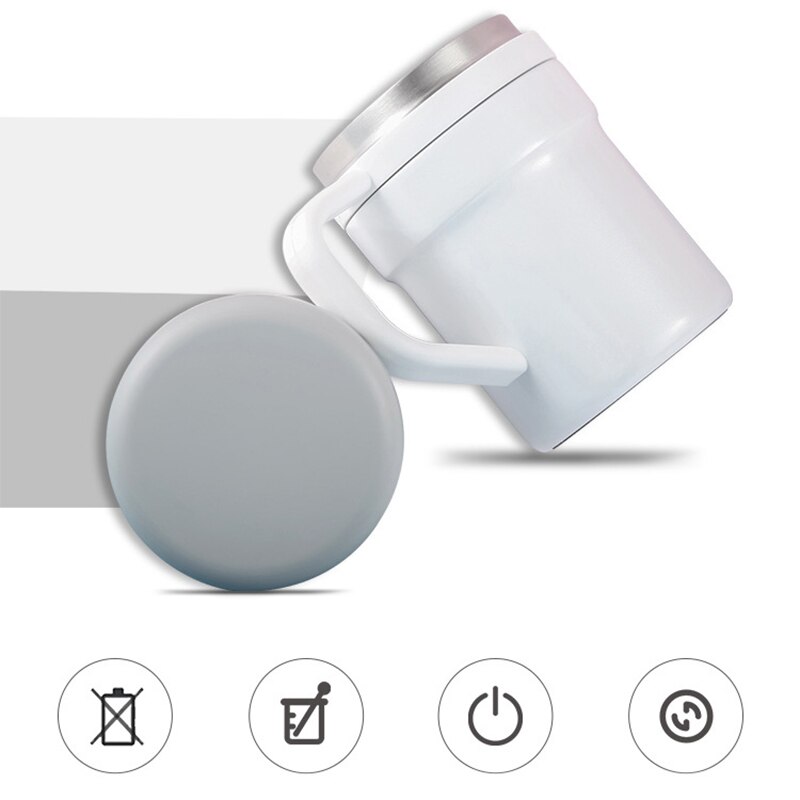 Automatic Self Stirring Mug Stainless Steel Thermal Cup Magnetic Heating Mug Coffee Milk Mixing Cup No Battery Required