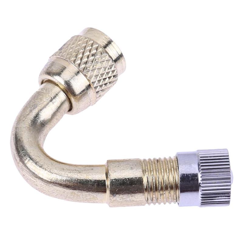 Auto Motorfiets Metalen Band Ventiel Uitbreiding met 45 90 135 Graden Adapter motorfiets Auto Band Steel Elektrische voertuigen: Goud