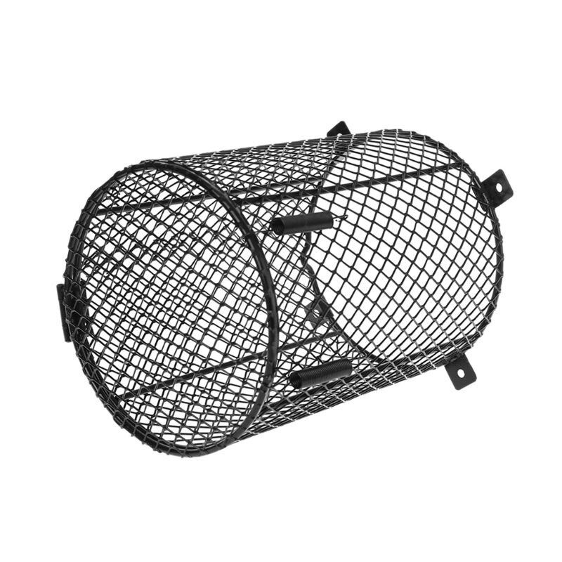 Calentador de reptiles para lámpara de Metal, cubierta protectora de malla metálica para jaula