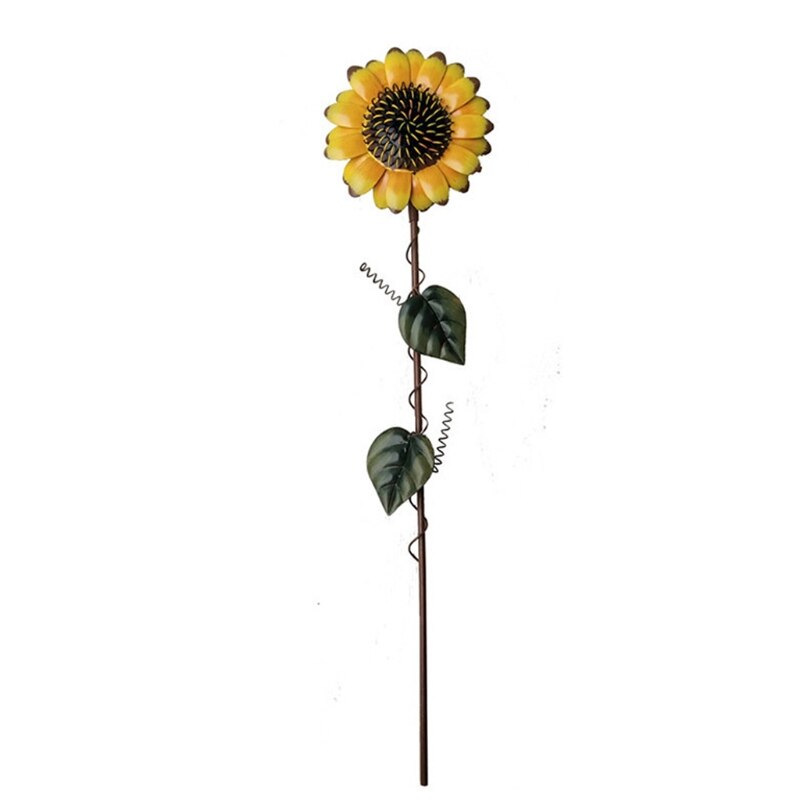 Vintage Metal Sunflower Garden Stake Metal Garden Yard Lawn Patio Decor Sunflower Decoration Indoor Outdoor