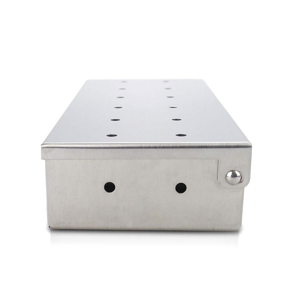 BBQ Grill Smoker Box Stainless Steel For Indoor Outdoor Charcoal Gas Barbecue Grill Meat Infused Smoke Flavor Accessories