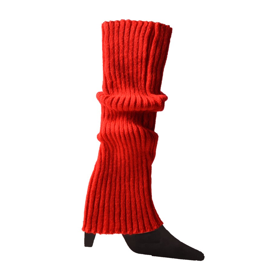 Women Boot Cuffs Leg Warmers Knit Leg Stockings Striped Long Boot Thigh High Stockings Knitted The Knee Socks Arcylic Leg Warmer