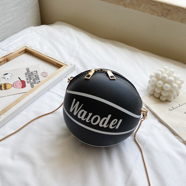 Cool Basketbal Zak Reizen Diagonaal Kleine Schoudertas Koreaanse Versie Van Leuke Wilde Hip-Hop Jongens En Meisjes: large black