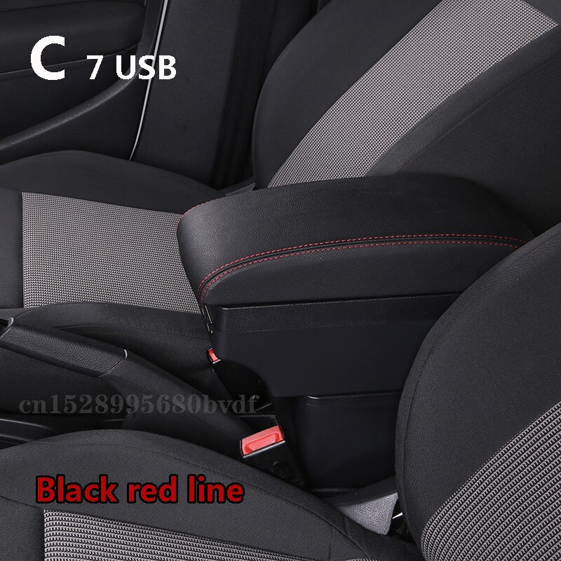 Voor Peugeot 208 Armsteun Doos Verhoog Dubbele Laag Centrale Winkel Inhoud Bekerhouder Asbak Accessoires: C003