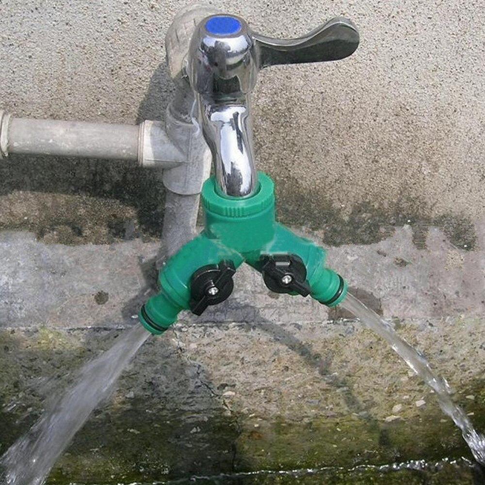 Faucet Y-Type Distribution Connection 2 Way Tap Water Splitter Garden Tap Irrigation Valve Hose Pipe Quick Connector Adapter