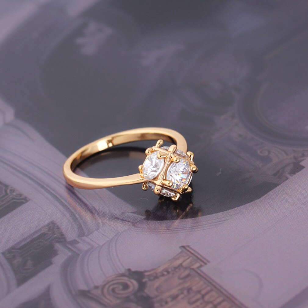 Weibliche Hochzeit Ring Klassische Glänzende Platz Zirkon Metall verdrehte dünn-Finger-Ring Für Frau Hochzeit Schmuck