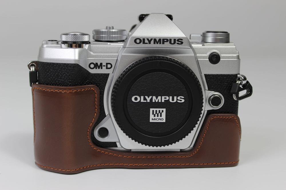 Funda protectora de cuero para cámara Olympus OM-D EM5 II E-M5 Mark II EM5 III E-M5 Mark III: E-M5 III Coffee