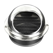 Stainless Steel Round Bull Nosed External Extractor Wall Vent Outlet Ceiling Air Vent Grille Ducting Cover Outlet Heating Coolin: 100mm