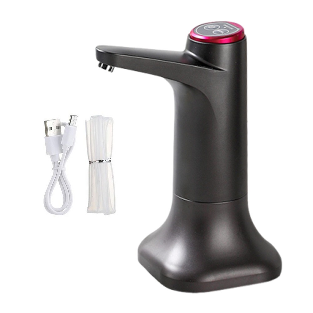 Probador de agua eléctrico de poco ruido, Control de botón, bombeo más rápido, dispensador de agua automático, portátil, recargable por USB: BLANCO