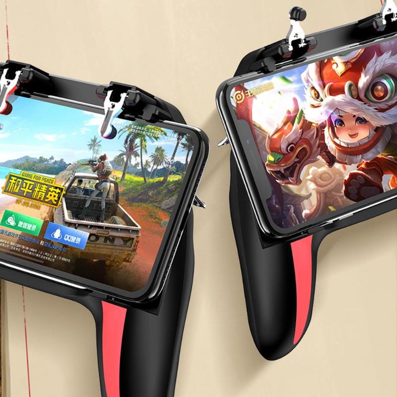 H10 Gaming Accessories Handheld Grip Game Controller Joystick Gamepad for Pubg Trigger Dual Cooling Fan Game Cooler for Phones