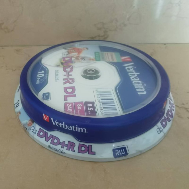 DVD+R DL D9 8,5GB 240Min 8X dubbellaags 10 stuks/spindel