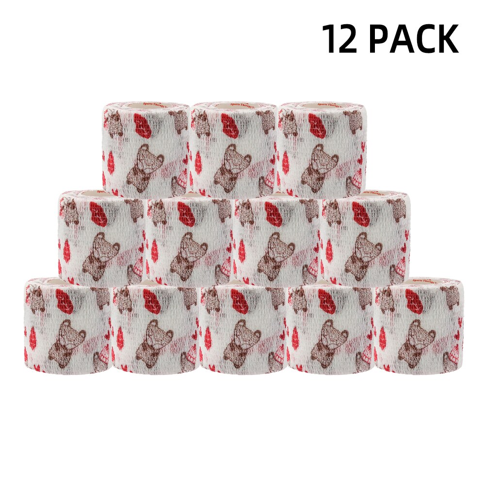 12 Pack Kindmax Self-adhesive Elastic Bandage for Sports Boxing Tape Wrap: little fox