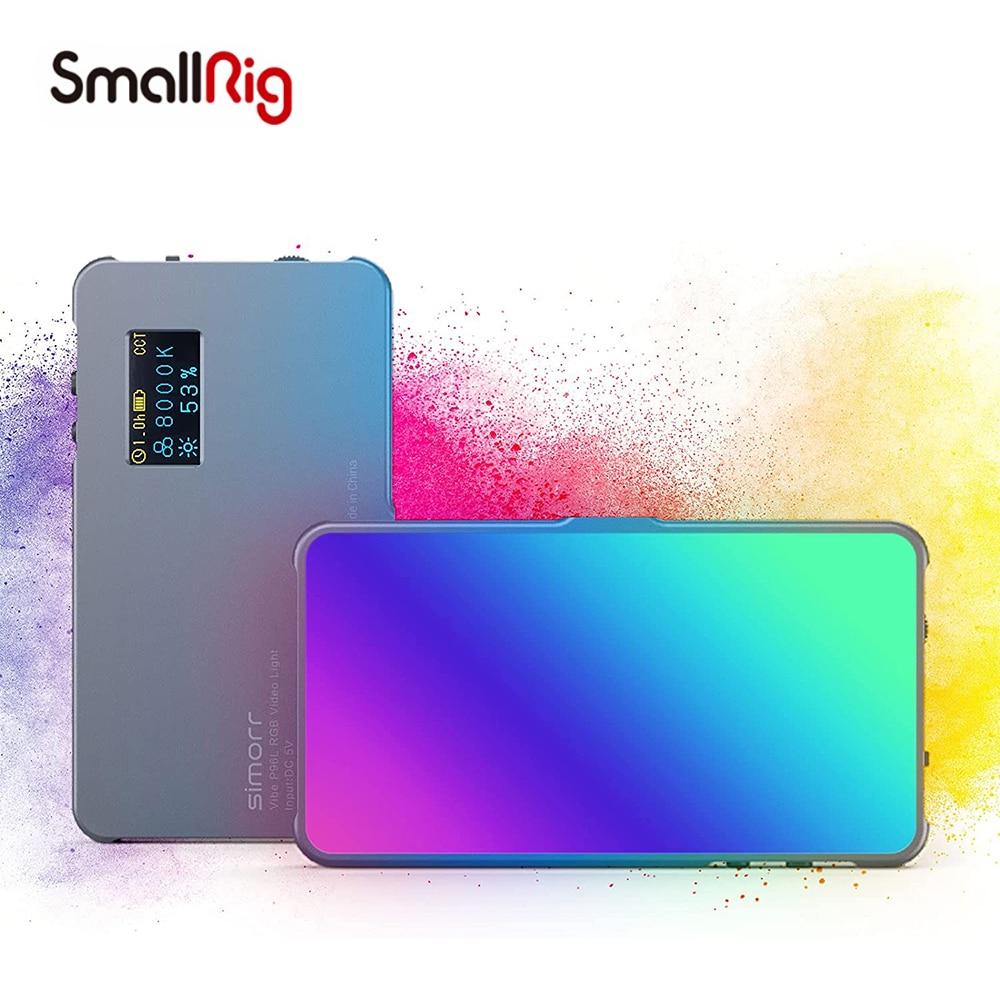 SmallRig P96L RGB Video Light, Portable LED Camera Light Full Color Fill Light CRI 96+ Rechargeable LED DSLR Lighting 3489