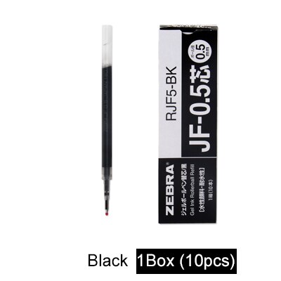 LifeMaster Zebra Gel Refills 10pcs/lot for Zebra Sarasa JJ15 Large Volume Student and Office Pen Writing Supplies JF-05/JF-04: 05 black