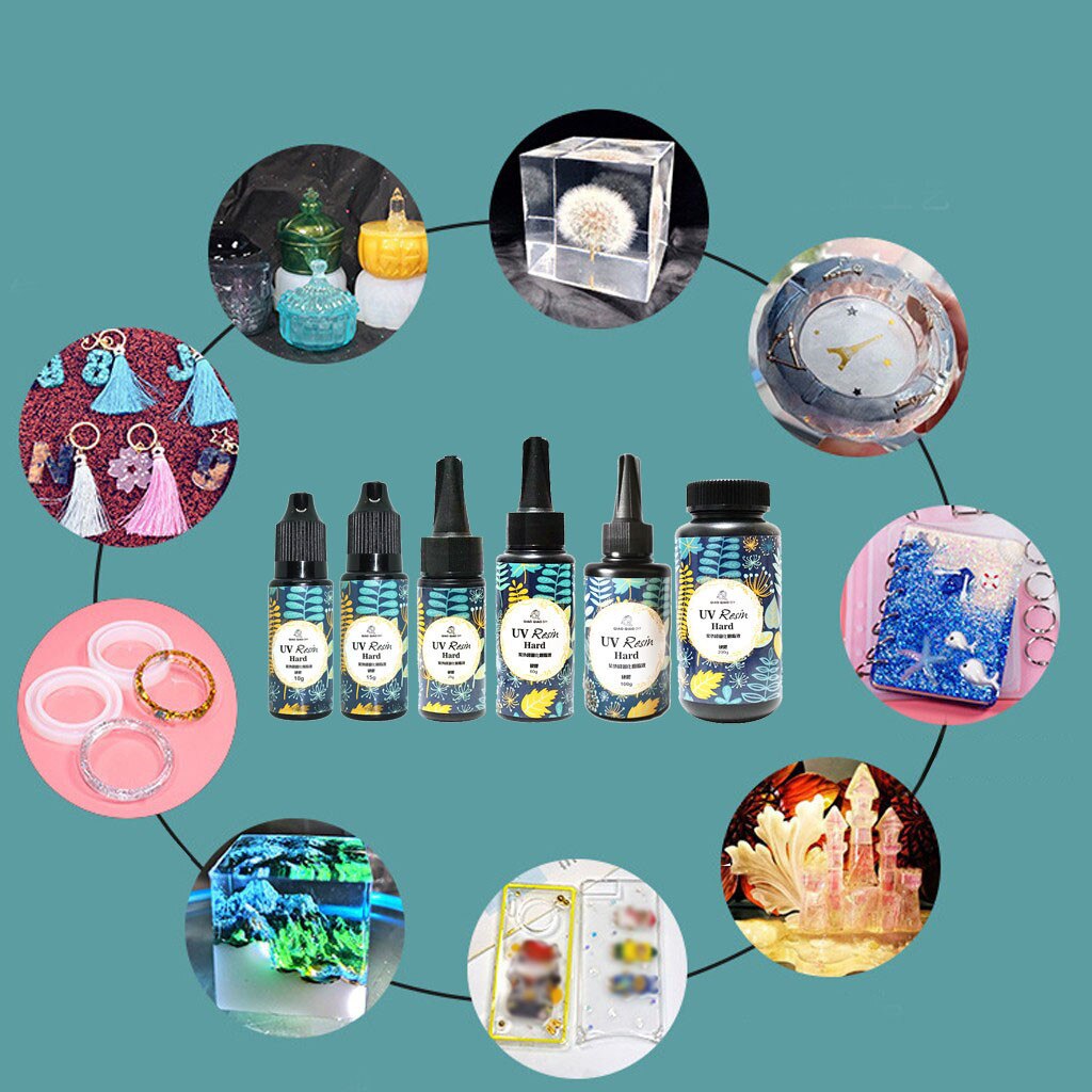 Undefined Newly UV Ultraviolet Resin Gel Curing Quick-drying Non-toxic Transparent Sunlight Activated Hard DIY Curing Epoxy