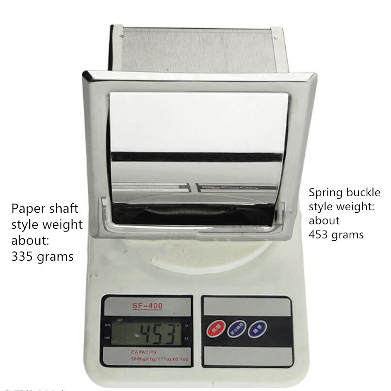 Stainless Steel in-wall Installation Built-in Toilet Tray Concealed Bathroom Tissue Box Hidden Installation Roll Holder