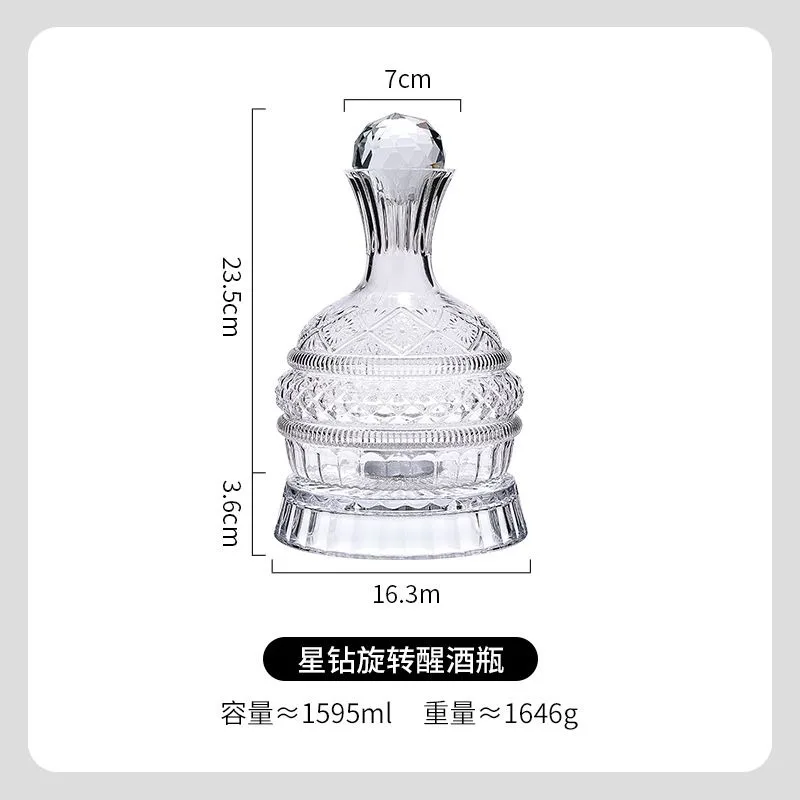 Swivel Shaker Crystal Glass Swivel Whiskey Glass Deluxe Red Wine Shaker 360° Swivel Wine Glass Bar Wine Accessories