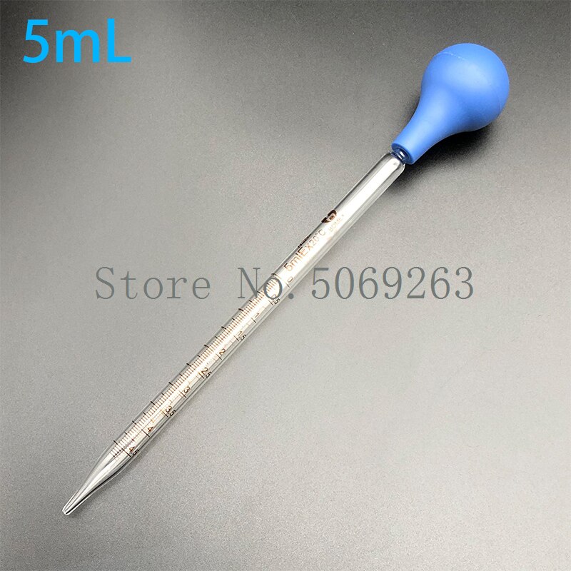 30pcs/lot Glass Gel Head Graduated Dropper Transfer Pipette Suction Pipet Big Blue Bulb Glass Dropper