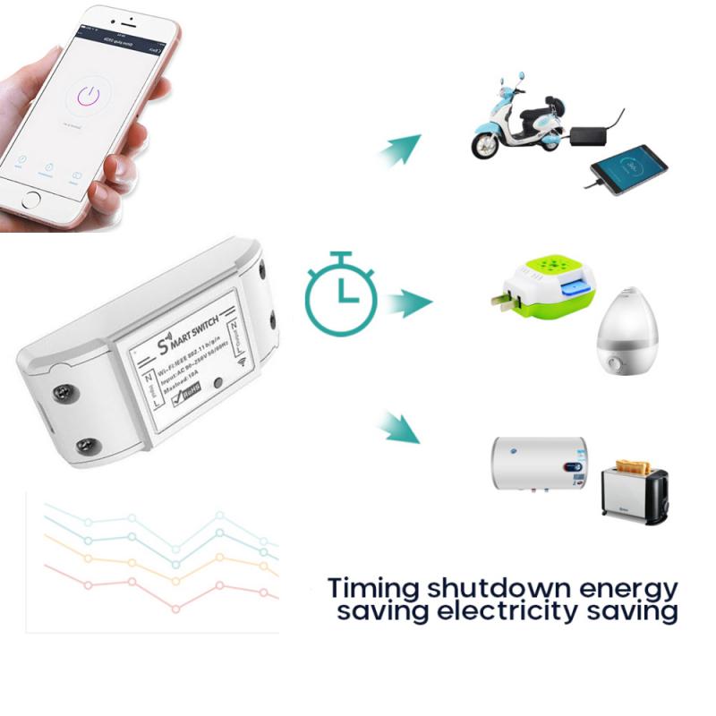 WiFi Smart Switch Wireless Remote Switch Light Controller Module Lamp Control Smart Home Control Work with Google Home Alexa