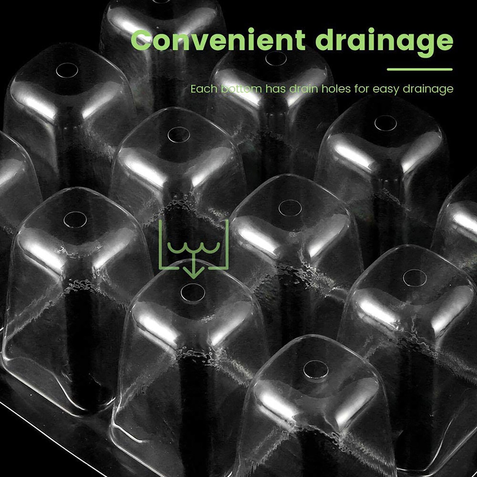 Seed Starter Kit Plant Propagator Tray Set Germination Grow Kit Nursery Pots 12 Cells Seedling Trays Planting Tool Garden Decor