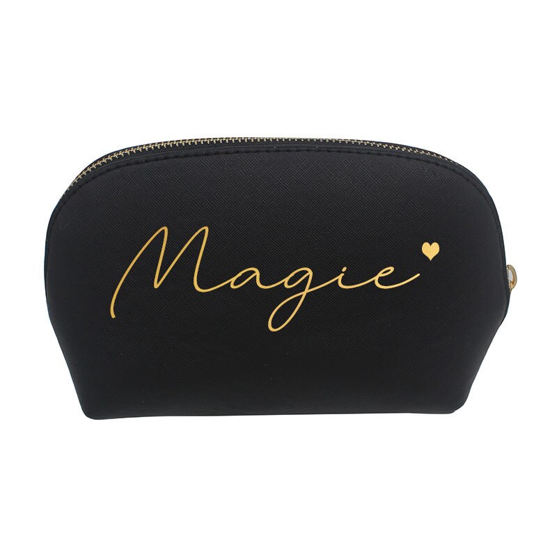 Bridesmaid Makeup Bag Cosmetic Bag Bridesmaid Box Proposal Will You Be My Bridesmaid Custom Names Bride: black bag name1