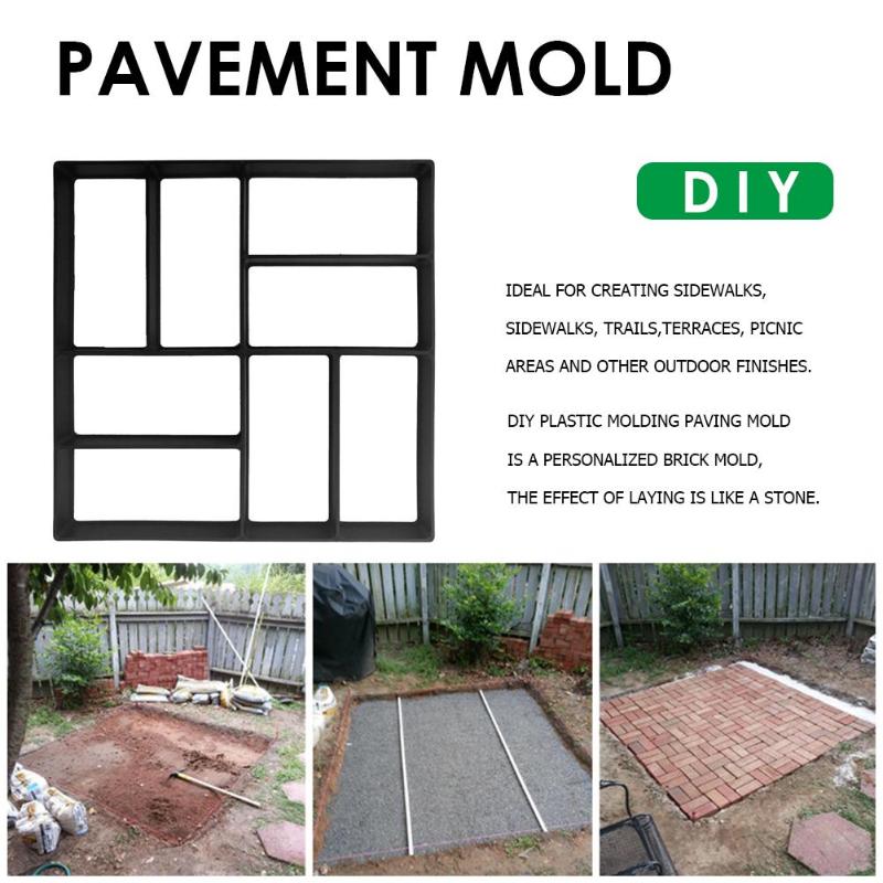 Molde de hormigón para pavimento de jardín, molde de hormigón para pavimento de jardín, DIY, Camino de piedras de ladrillo de cemento, moldes de hormigón, decoración de Tuin