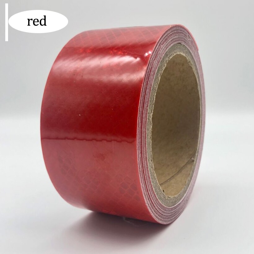 3M Auto Reflektierende Streifen Aufkleber Warnung Streifen-stil Dekoration Film Sicher Motorrad Baby Auto Reflektieren Straße Sicherheit Band: rot