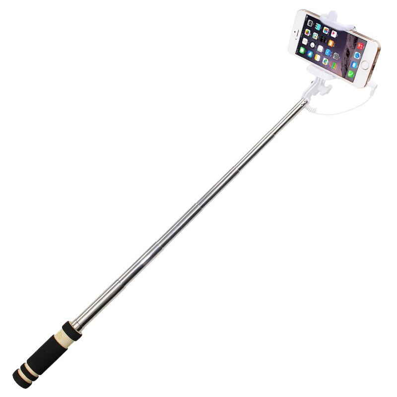 Meiyi S1 Uitschuifbare Bedrade Self Selfie Stick Monopod Kabel Houder voor iPhone 6 s 6 5 s 5 se voor Android Telefoon 4.2.2 Boven