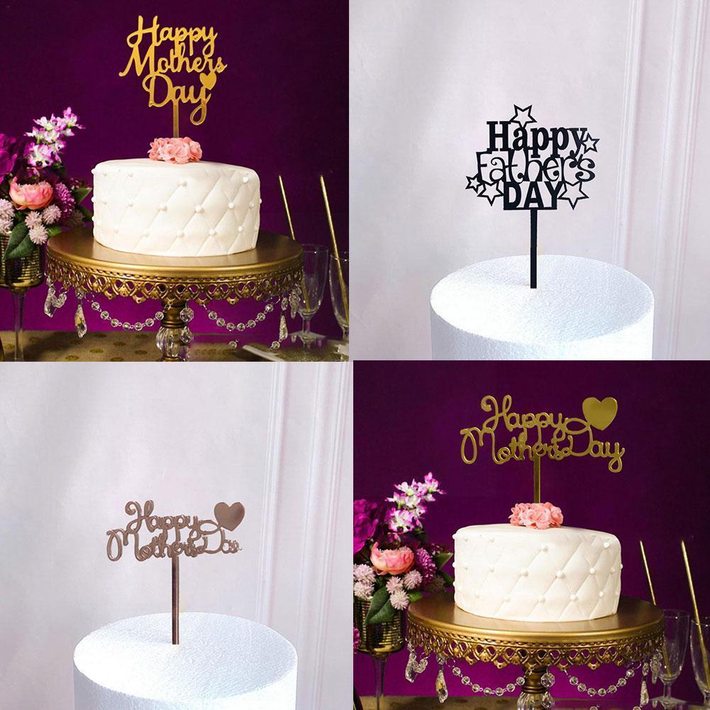 2022 Acryl Gelukkig Moederdag Cake Topper Beste Party Mom Bloem Decoratie Benodigdheden Taart Taart Tools Hart Decorating G1E8