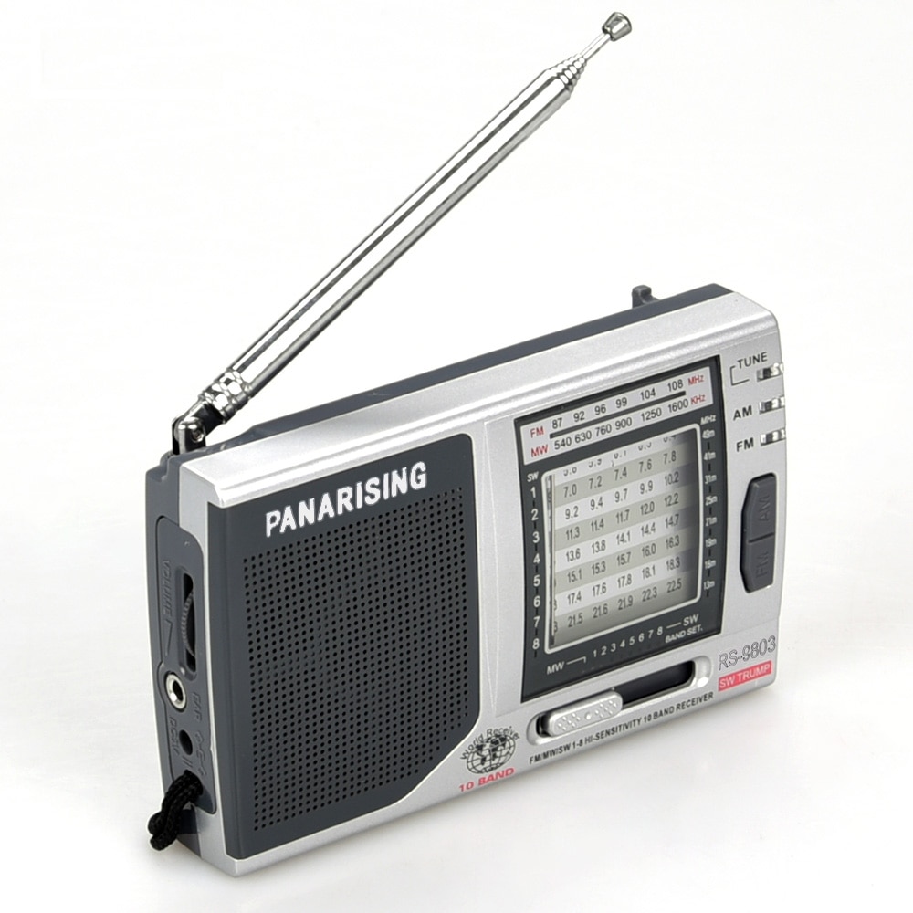 Mini radio portable FM/MW/SW 1-8 10 bandes radio récepteur haute sensibilité