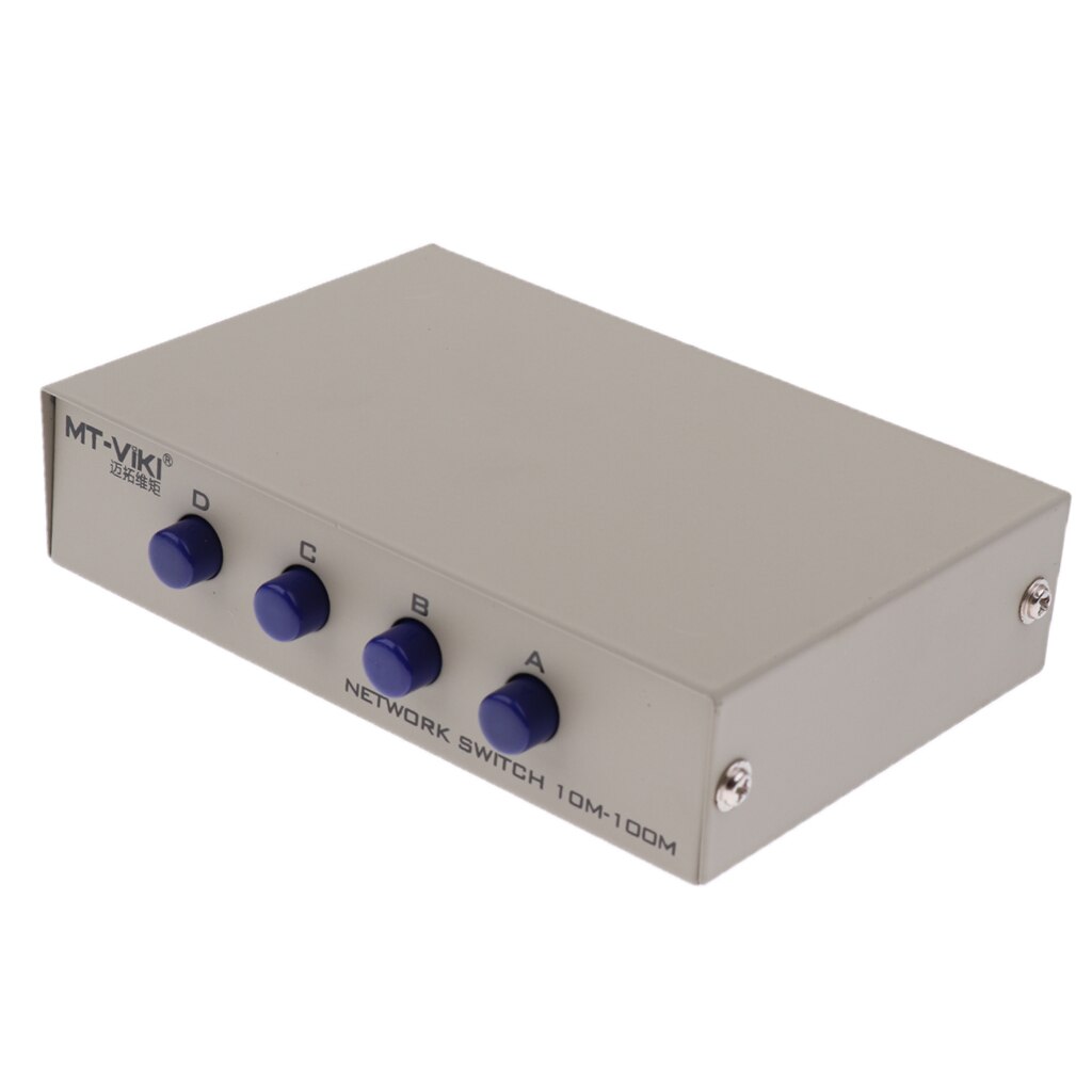 4 porte  rj45 manuel ab deling netværk switch box selector splitter hub case