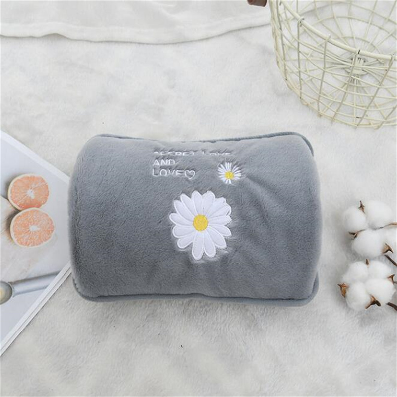 Rechargeable Electric Water Bottle For Pain Relief In Winter Fluffy Home Water Bottle Reusable Hand Warmer Water Bag: E