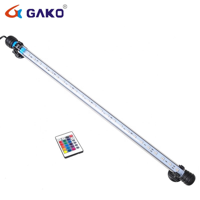 62CM LED Aquarium Beleuchtung RGB Fernbedienung Aquarium Aquarium Amphibien Tauch LED Lampe Arowana Licht 6,2 W Wasserdicht