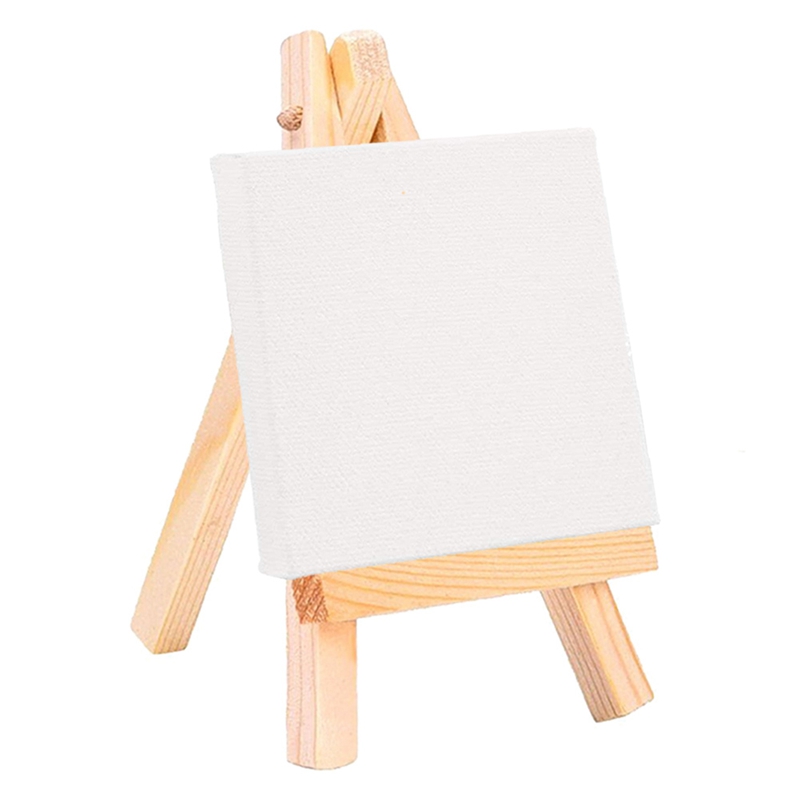 1 stk kunstnere tre mini staffeli mini lerret sett maleri håndverk diy tegning lite bord staffeli hjem dekorasjon