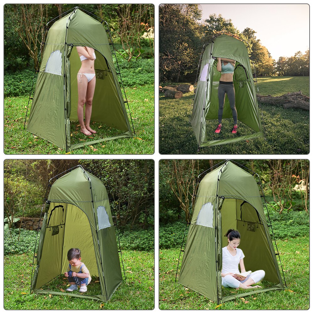 Tragbare Camping Dusche Zelt Markise Leinwand Falten Freien Wc Zimmer für Privatsphäbetreffend Zeigt Ändern Kleidung Neue Zelt