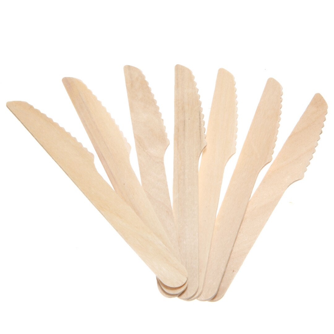 Wooden Disposable Cutlery Forks Spoons 100Pcs Party Dessert Utensils Tableware Wooden Fork Flatware Wood Cutlery Pitchfork