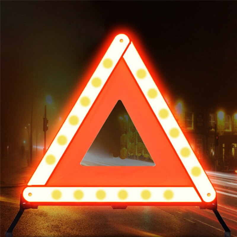 Foldable Car Vehicle Emergency Breakdown Warning Sign Triangle Stop Sign Reflective Road Safety Practical