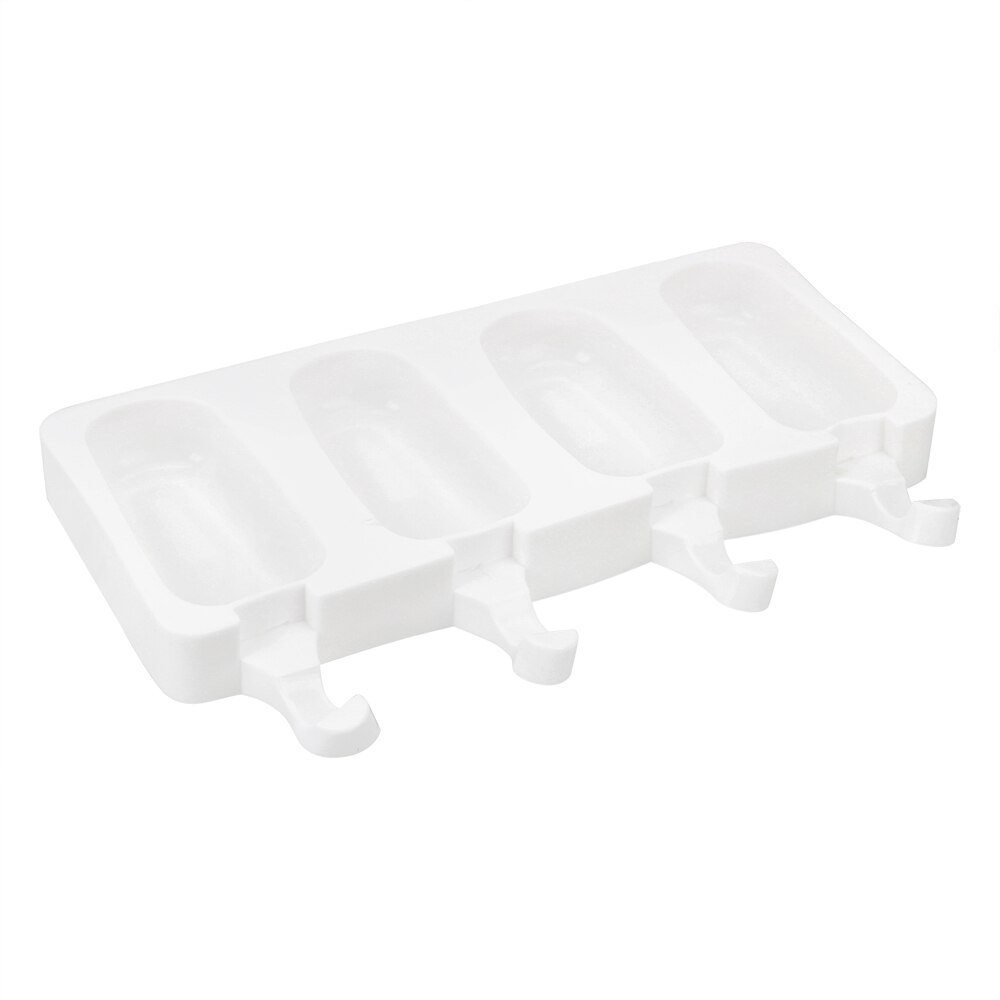 Ice Cream Mold Makers 4 Cavity Ice Cube DIY Tools Silicone Thick Material Popsicle Moulds Freeze Pudding Mold Tray