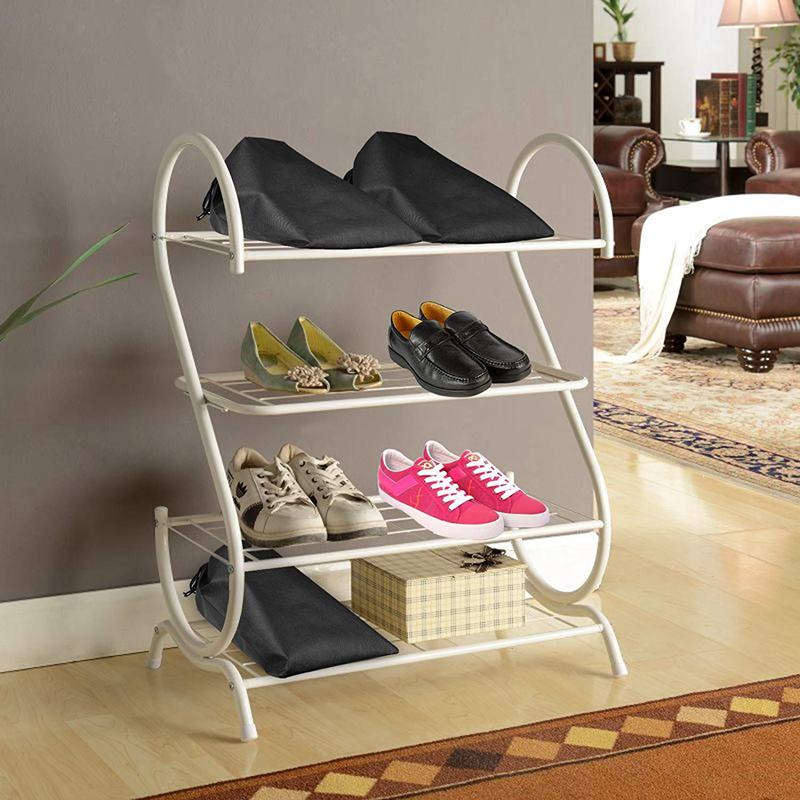 8 pièces chaussures sac, couverture chaussures noir étanche Anti-poussière stockage Portable sacs pour les Sports de voyage