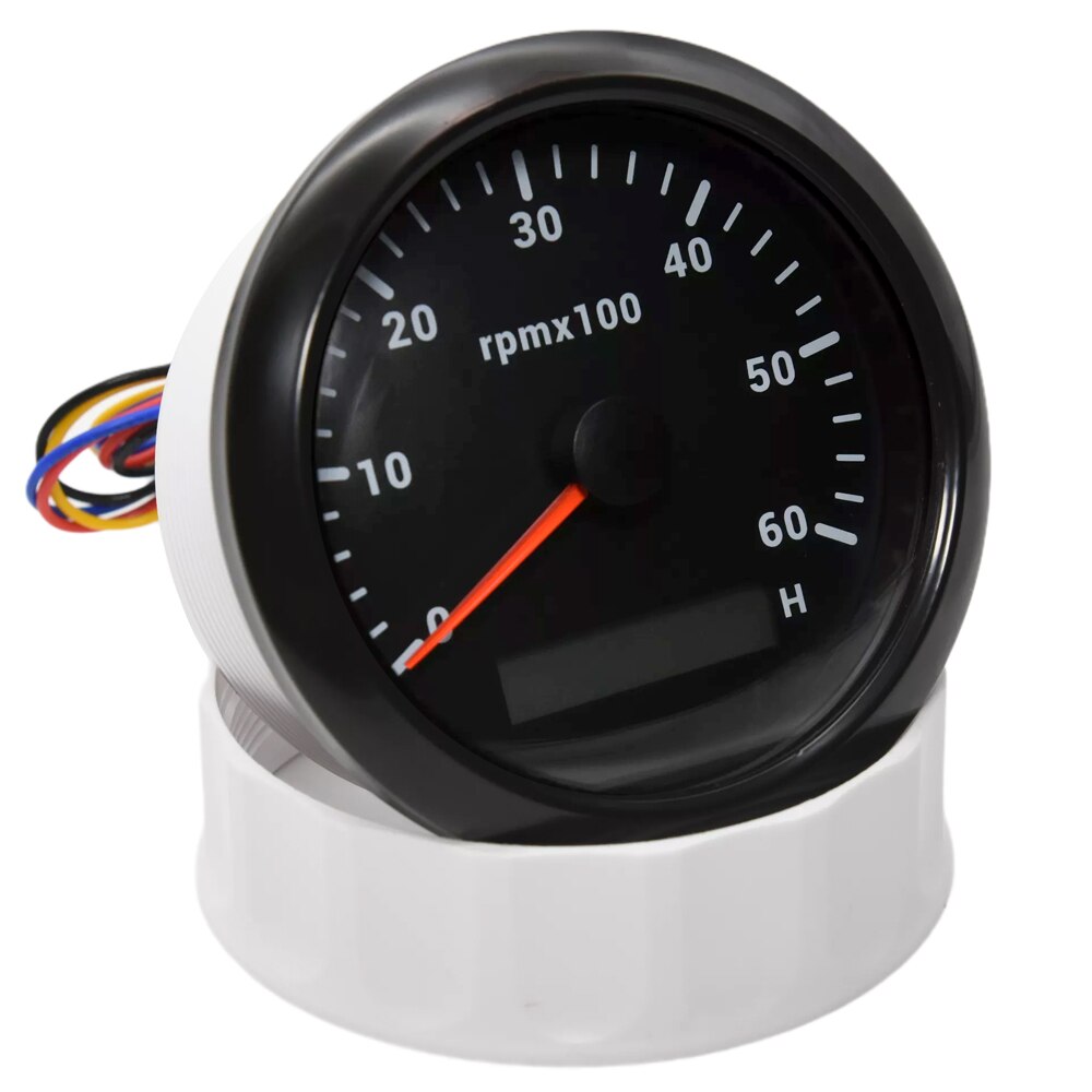 AD 3000RPM 4000 RPM Meter Tachometer Sensor 85MM Gasoline Diesel Engine Tacho With LCD Hourmeter For Marine Boat Motorcycle