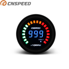 CNSPEED 2"52mm Car Auto Digital Tachometer Gauge 0~10000 RPM Meter 20 LED Smoked Lens Light Display Tacho Only fit 4 6 8 CYL